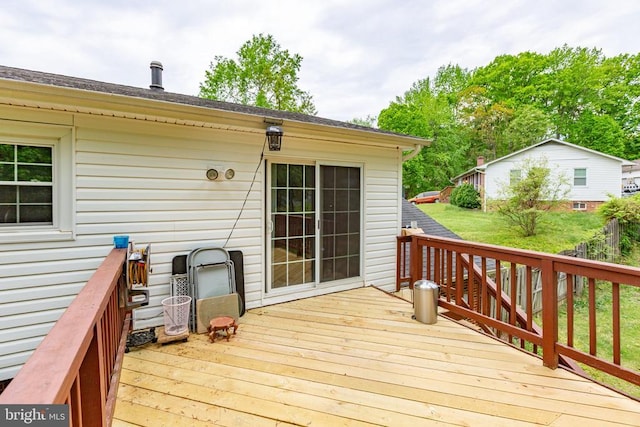 view of wooden deck