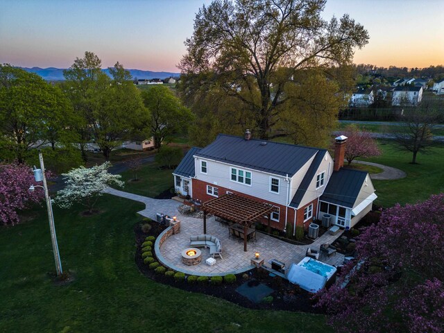 4111 Spotswood Trl, Penn Laird, VA 22846 - view of aerial view at dusk