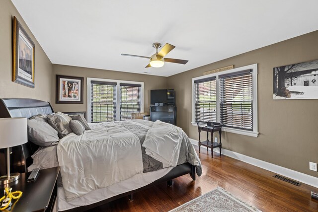 4111 Spotswood Trl, Penn Laird, VA 22846 - bedroom with wood finished floors, baseboards, and a ceiling fan