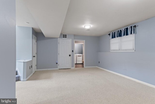 11934 Gardenia Dr, Fredericksburg, VA 22407 - finished basement with carpet, baseboards, and washer / clothes dryer