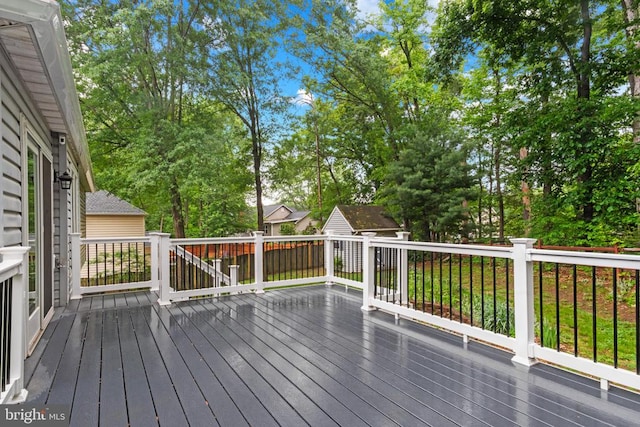 11934 Gardenia Dr, Fredericksburg, VA 22407 - deck with view of wooded area