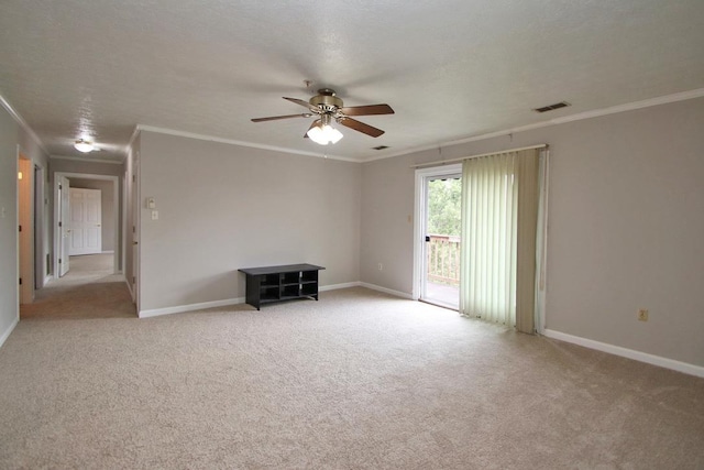 1282 Ox Rd Unit A-12, Woodstock, VA 22664 - living room with a ceiling fan, carpet floors, crown molding, and baseboards