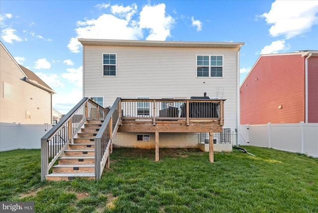 9717 Rockwell Rd, Fredericksburg, VA 22407 - back of house with a deck and stairway