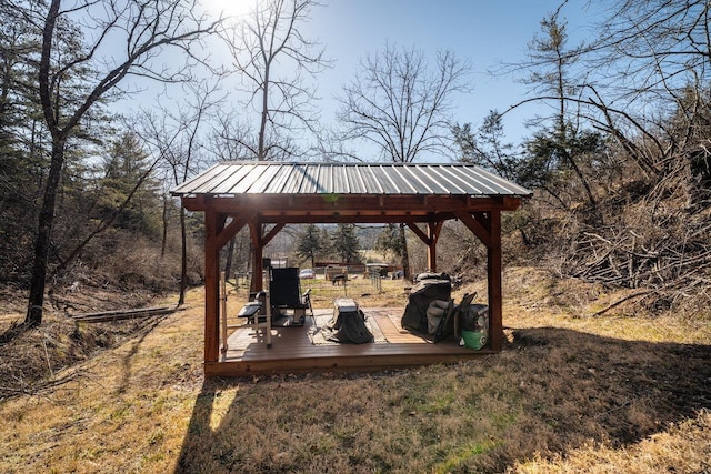 2077 Deerfield Valley Rd, West Augusta, VA 24485 - view of yard featuring a gazebo and a wooden deck