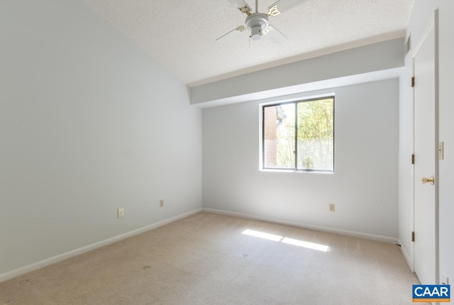 117 Turtle Creek Rd Unit 9, Charlottesville, VA 22901 - spare room with light carpet, baseboards, lofted ceiling, and a textured ceiling