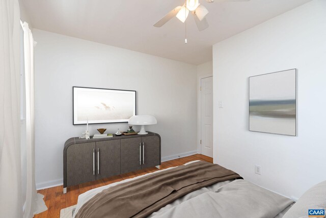 122 Westerly Ave, Charlottesville, VA 22903 - bedroom featuring wood finished floors and a ceiling fan