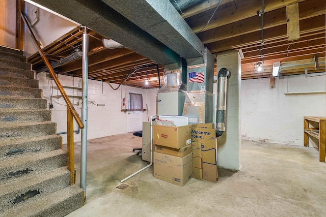 390 Frontier Dr, Staunton, VA 24401 - unfinished below grade area featuring stairway
