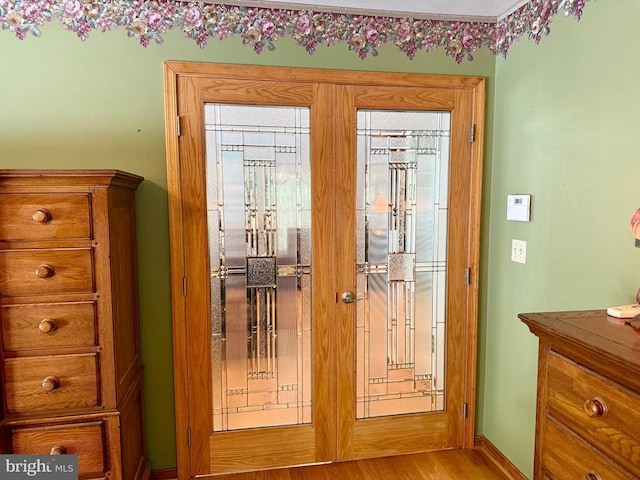 778 Overton Dr, Mineral, VA 23117 - entryway featuring wood finished floors, french doors, and baseboards