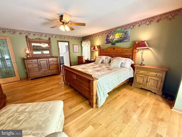 778 Overton Dr, Mineral, VA 23117 - bedroom with light wood-style floors and ceiling fan