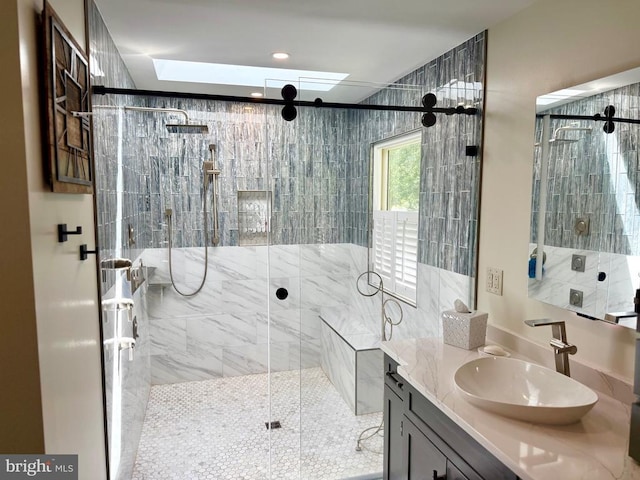 778 Overton Dr, Mineral, VA 23117 - bathroom featuring vanity and a shower stall