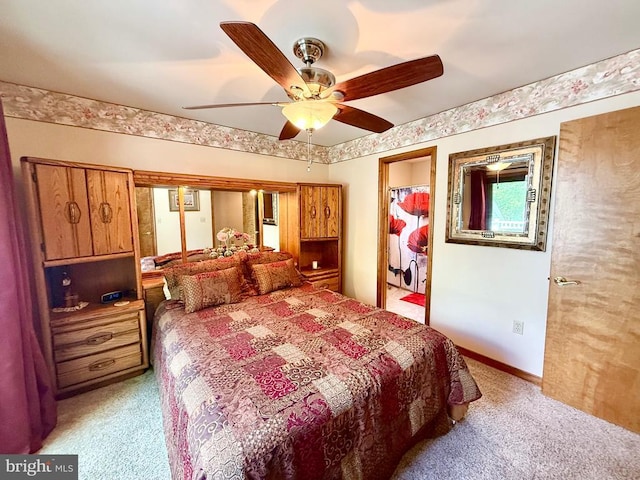 778 Overton Dr, Mineral, VA 23117 - bedroom with light carpet and a ceiling fan