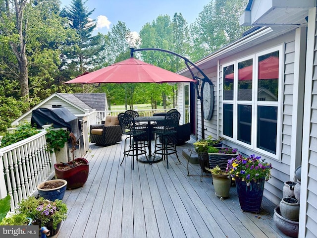 778 Overton Dr, Mineral, VA 23117 - deck featuring outdoor dining space
