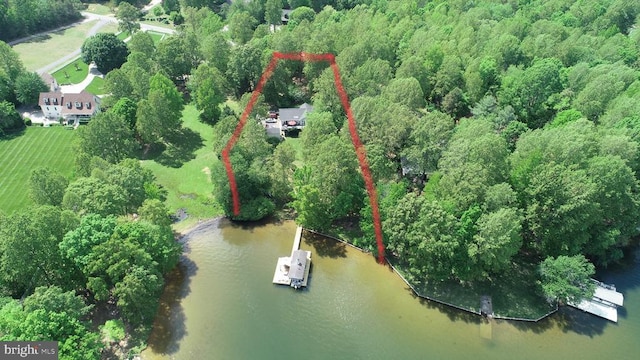 778 Overton Dr, Mineral, VA 23117 - aerial overview of property's location featuring property boundaries highlighted and a large body of water