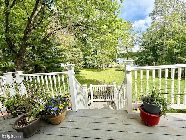 778 Overton Dr, Mineral, VA 23117 - wooden deck featuring a lawn