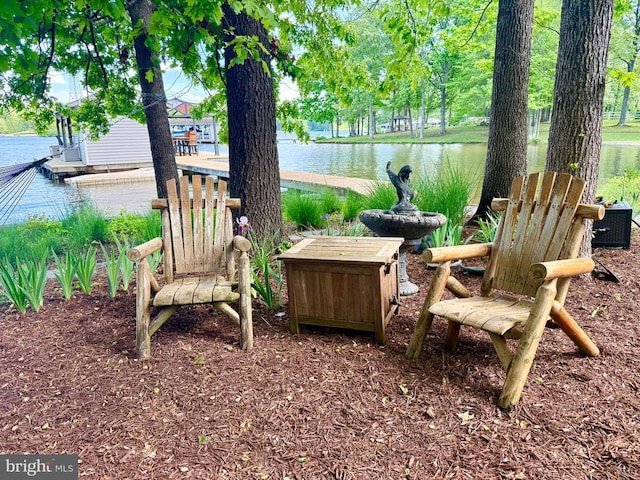 778 Overton Dr, Mineral, VA 23117 - view of patio with a water view