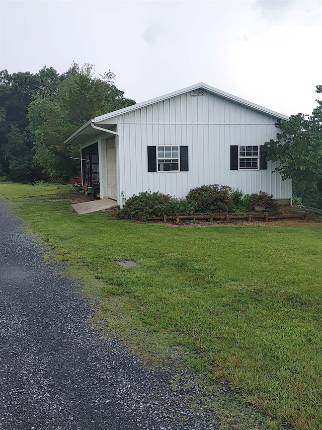 112 Guernsey Ln, Staunton, VA 24401 - view of side of property featuring board and batten siding and a yard