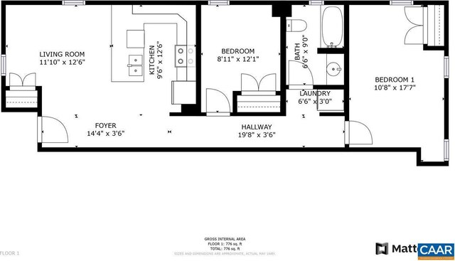 301 7th St SW, Charlottesville, VA 22903 - floor plan