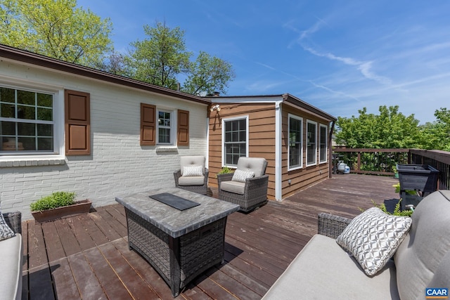 view of wooden deck