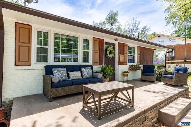 view of patio / terrace with an outdoor hangout area