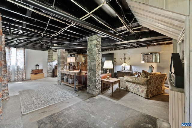 view of basement
