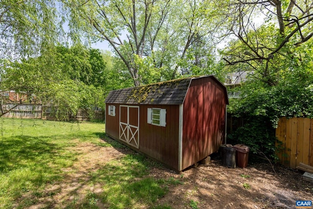 view of shed