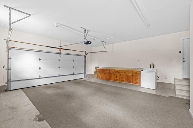 192 Sandy Ridge Rd, Waynesboro, VA 22801 - garage featuring washer / clothes dryer and a garage door opener