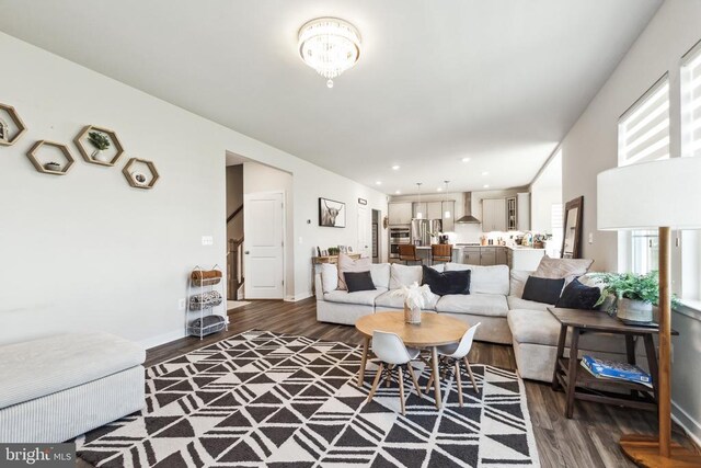2089 Whithorn Hl, Jeffersonton, VA 22724 - living room with dark wood-style floors