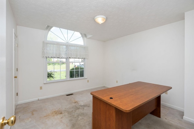 49 Bridgeport Dr, Waynesboro, VA 22980 - unfurnished office featuring baseboards, light carpet, and a textured ceiling