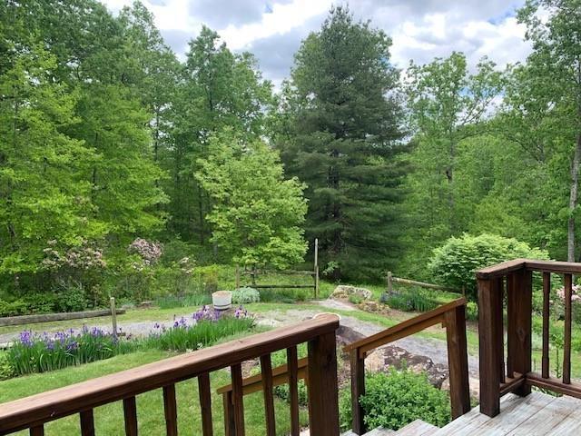 625 Hummingbird Ln, Monterey, VA 24465 - wooden deck with a forest view
