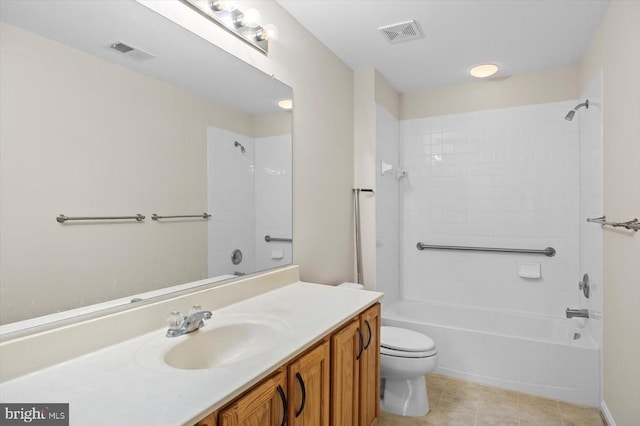 5307 Philippi Pl W, Fredericksburg, VA 22407 - full bathroom featuring vanity, shower / tub combination, and tile patterned floors