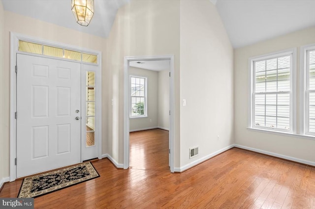 5307 Philippi Pl W, Fredericksburg, VA 22407 - foyer entrance with lofted ceiling and light wood-style flooring
