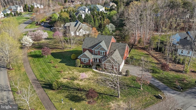 aerial view of residential area