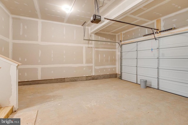 garage featuring a garage door opener
