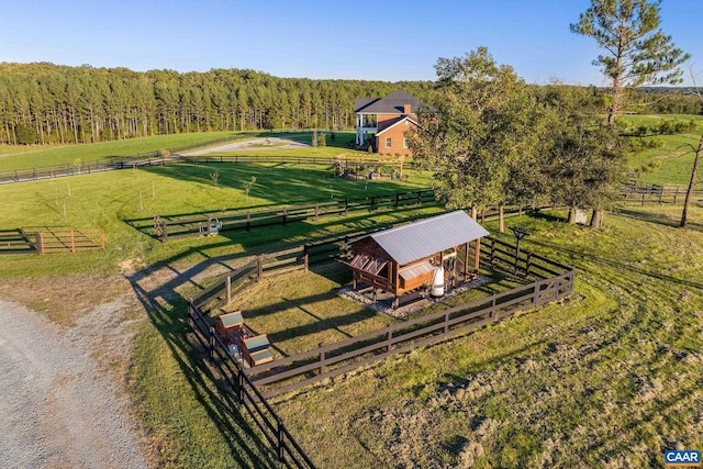 2055 Thomas Jefferson Pkwy, Charlottesville, VA 22902 - drone / aerial view with a rural view and a forest view