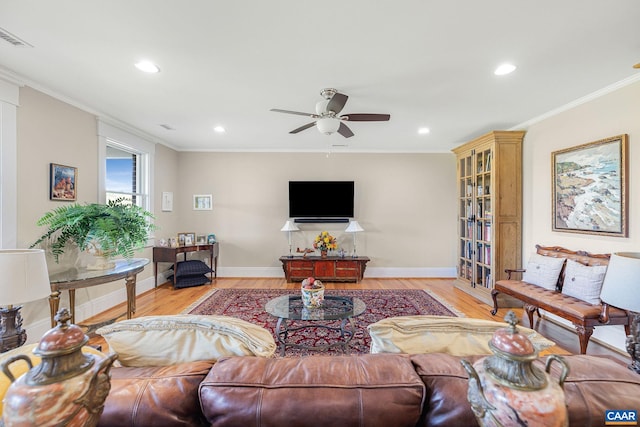 2055 Thomas Jefferson Pkwy, Charlottesville, VA 22902 - living area featuring light wood-style floors, visible vents, ceiling fan, and recessed lighting