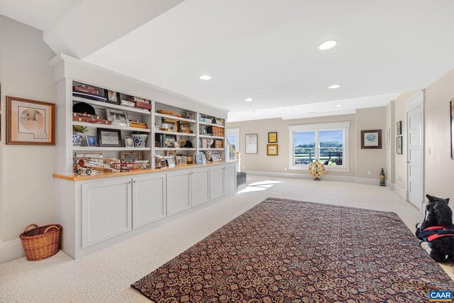 2055 Thomas Jefferson Pkwy, Charlottesville, VA 22902 - hall with carpet flooring, baseboards, and recessed lighting