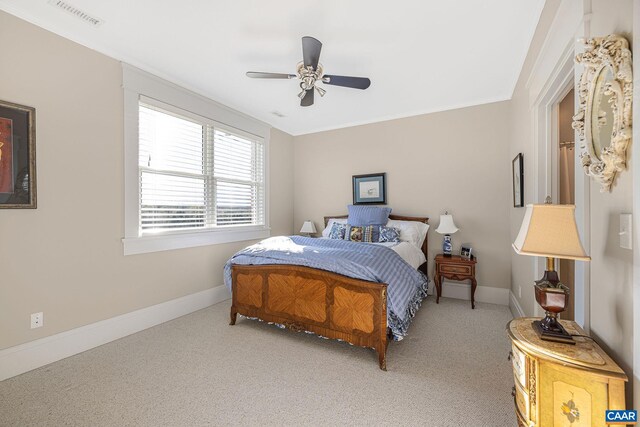 2055 Thomas Jefferson Pkwy, Charlottesville, VA 22902 - bedroom featuring visible vents, baseboards, ornamental molding, and light carpet