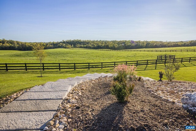 2055 Thomas Jefferson Pkwy, Charlottesville, VA 22902 - view of yard with a rural view and fence