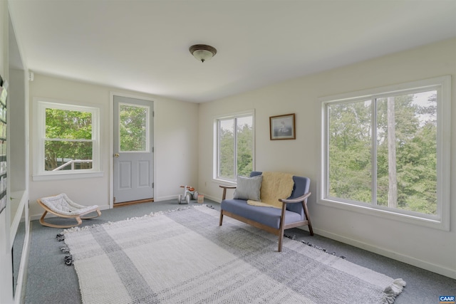 5072 Scottsville Rd, Charlottesville, VA 22902 - sitting room featuring baseboards and carpet flooring