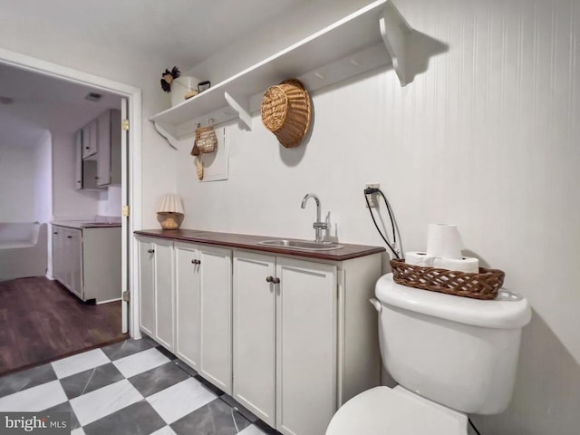 11600 Saddleback Dr, Fredericksburg, VA 22407 - bathroom with a sink, tile patterned floors, and toilet
