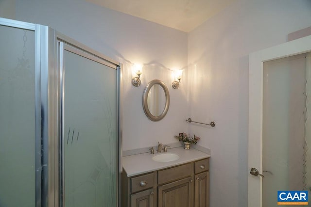 7035 Blackwells Hollow Rd, Crozet, VA 22932 - bathroom featuring vanity and a shower with shower door