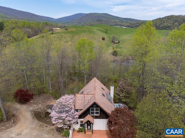 7035 Blackwells Hollow Rd, Crozet, VA 22932 - view of subject property with a forest and a mountain backdrop
