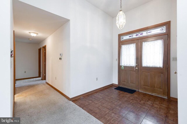 entryway with baseboards
