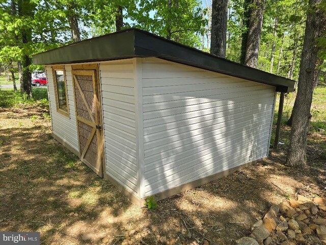 view of shed