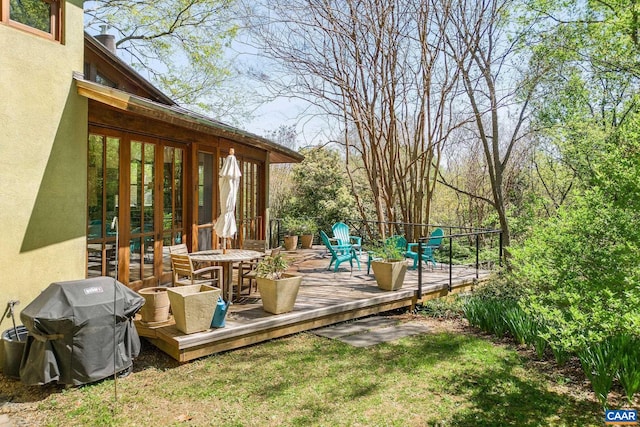 1112 Park St, Charlottesville, VA 22901 - view of patio featuring grilling area, a deck, and french doors