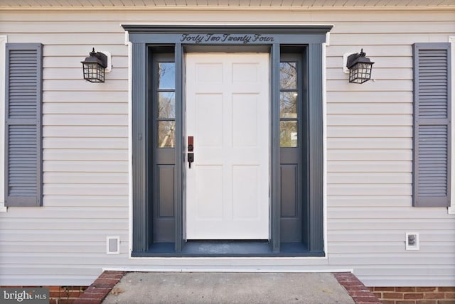 view of doorway to property