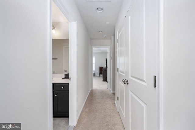 4114 Bolton Ct, Fredericksburg, VA 22408 - hallway with light carpet and baseboards