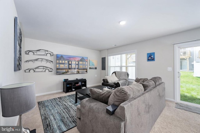 4114 Bolton Ct, Fredericksburg, VA 22408 - carpeted living room featuring baseboards