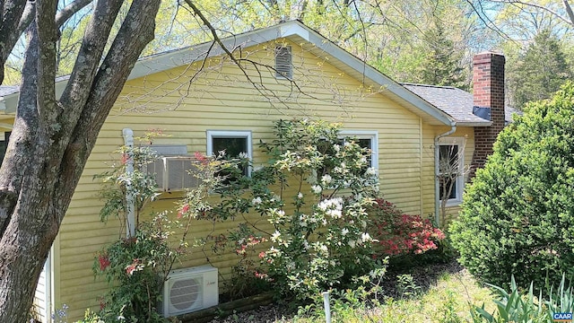 983 Williamstown Rd, Shipman, VA 22971 - view of home's exterior with a chimney and ac unit