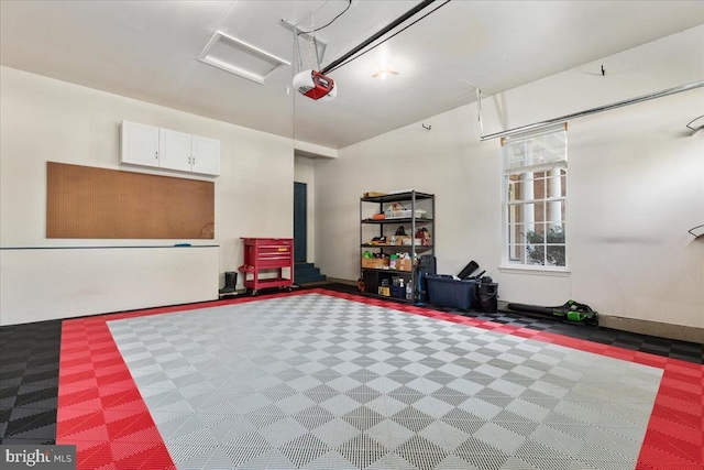  - interior space featuring a garage door opener